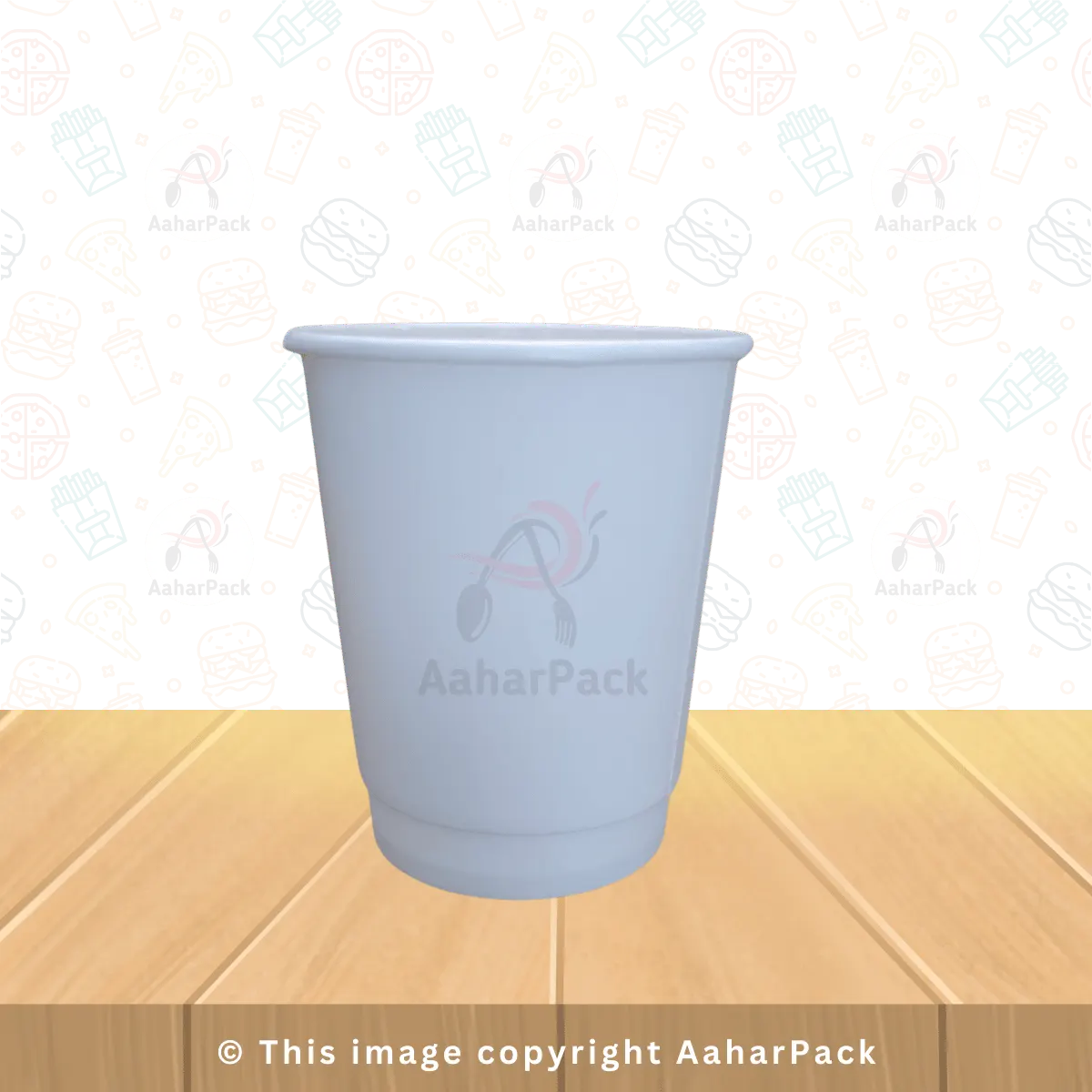210 ML (7oz) Double Wall White Paper Cups - Pack of 1000, PE Coated, Leak-Resistant for Cold Beverages